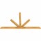 Ekena Millwork Saratoga Rough Sawn Timber Gable Bracket, Western Red Cedar, 84"W x 49"H x 2"D x 4"F, 14/12 Pitch GBW084X49X0204SAR00RWR - alternate 5